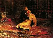 Ilya Repin Ivan the Terrible and His Son Ivan on November 16th, 1581 oil painting on canvas